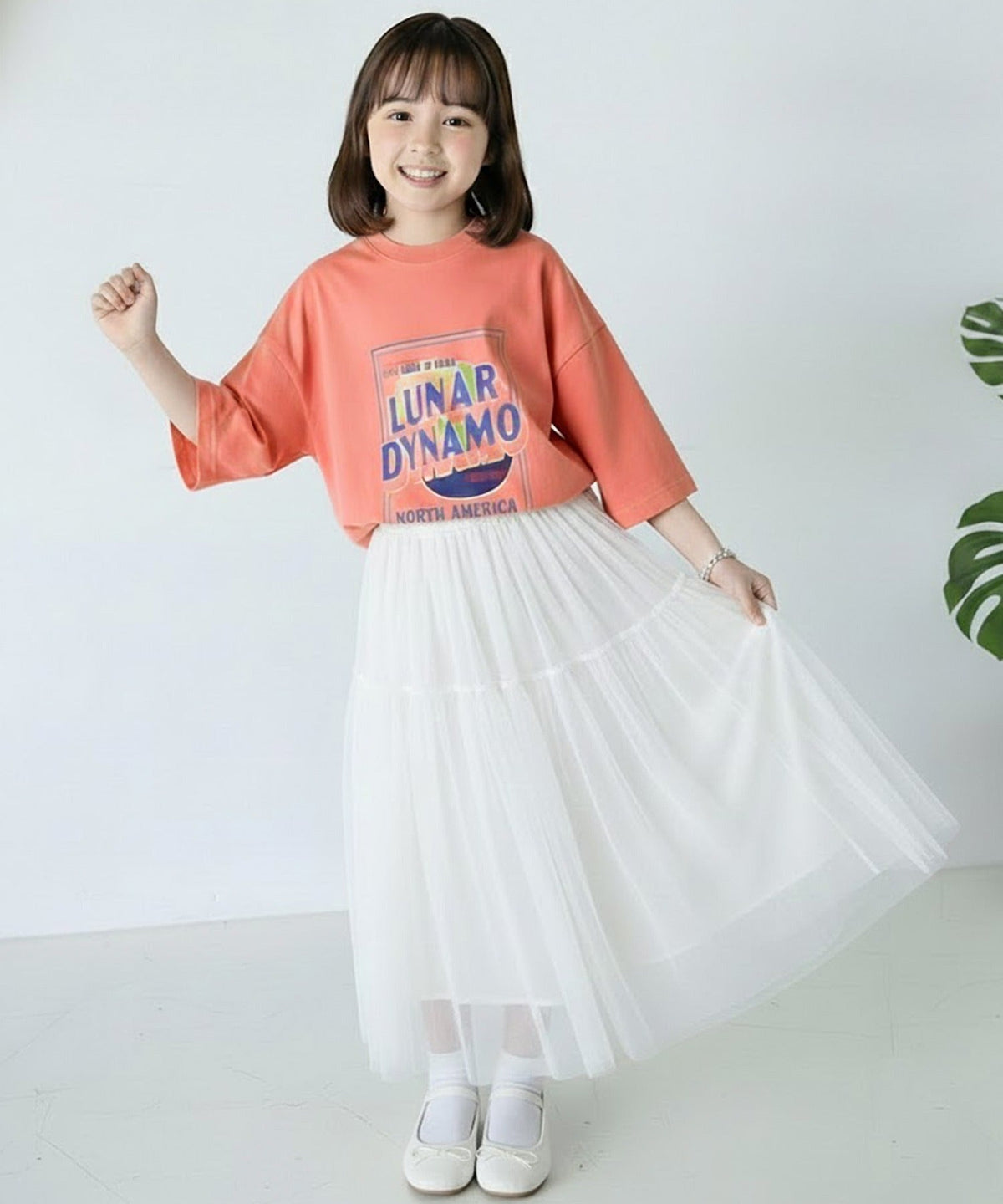 【キッズ】《JaVaジャバ コラボ》綿100％親子リンクコーデも楽しめる！こなれ感抜群のピグメントT。JAVAピグメントツアーロゴビッグTシャツ jk1029024