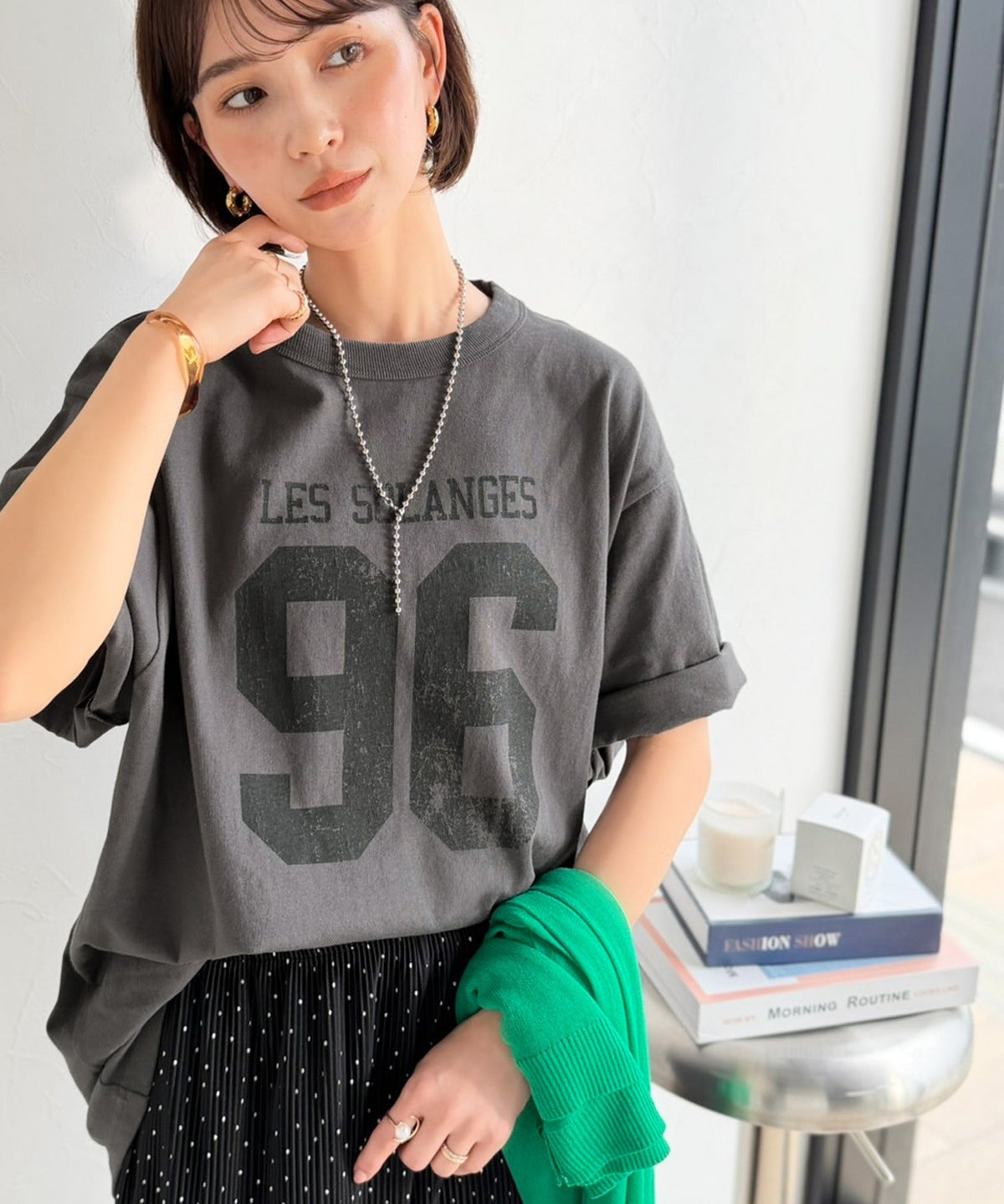 《JaVaジャバコラボ》大人のカジュアルスタイルを格上げ。綿100%ナンバリングTシャツ (半袖) jv1330096