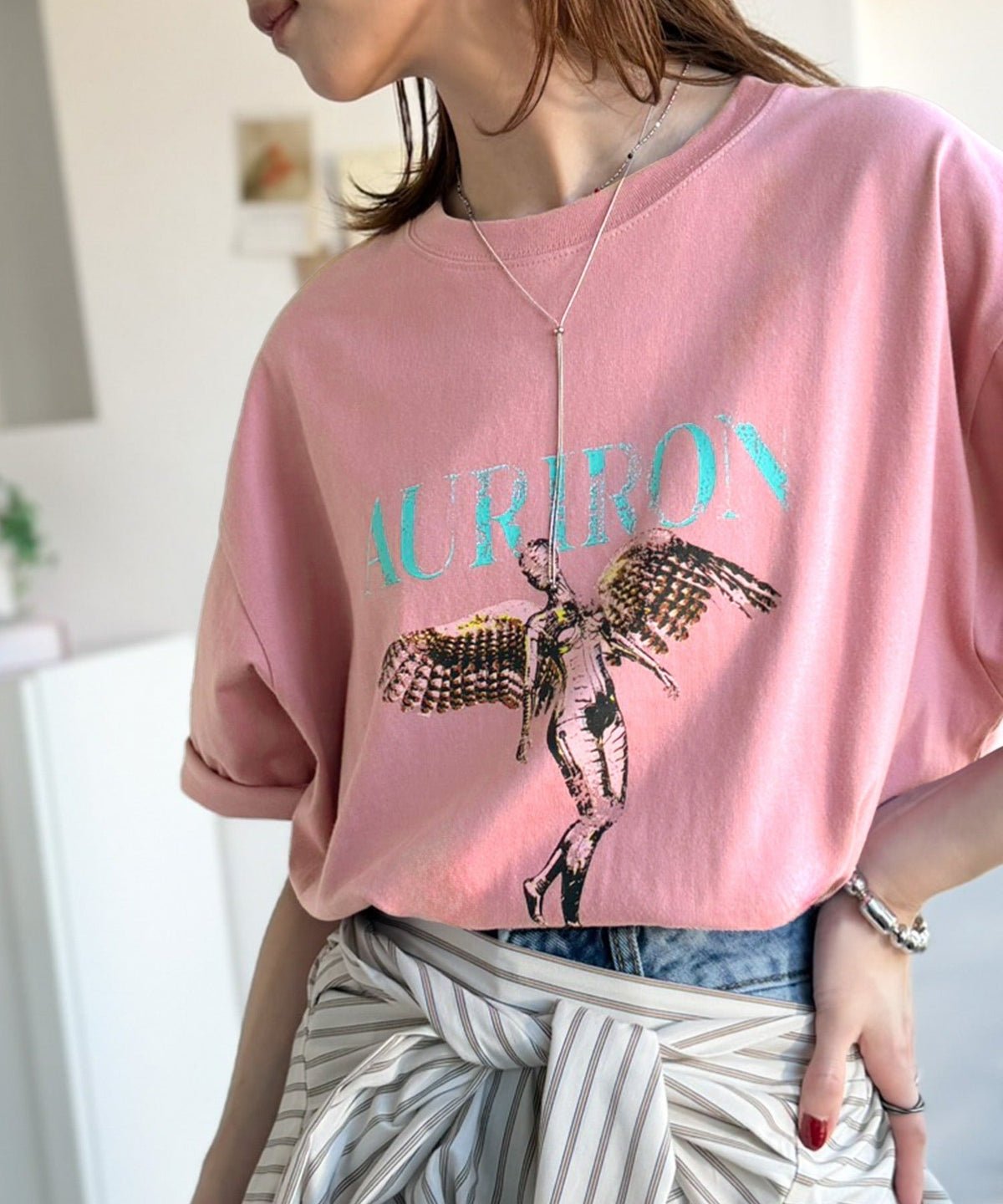 綿100％ ワンポイント刺繍入り ヴィンテージ グラフィックアソートTシャツ／Vintage Graphic Assorted T-Shirt co1320010