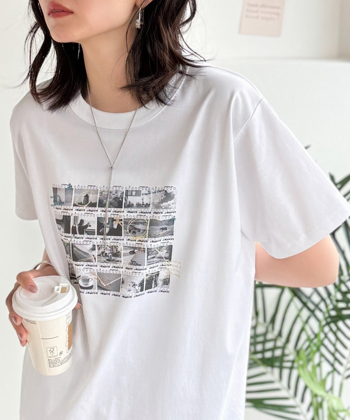 【接触冷感機能付き】ただのTシャツじゃ、終わらない。フィルムネガフォトプリント×ラクガキ刺繍Tシャツ（半袖） ce1260553