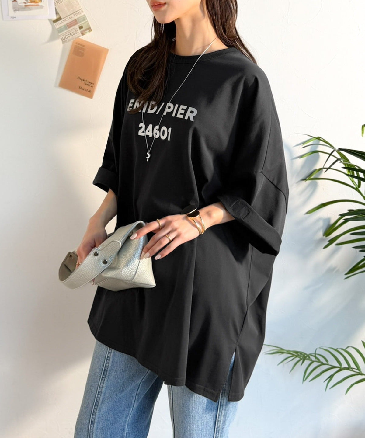 【接触冷感・吸水速乾機能付き】《JaVaジャバコラボ》シンプルな大人の上品カジュアルを楽しむ!機能性シンプル英字BIGTEE jv1330070