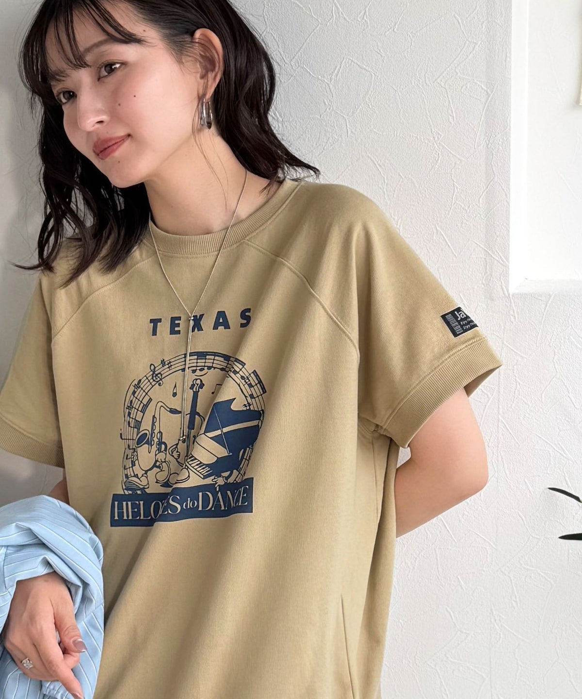 《JaVa ジャバコラボ》目を奪う、こなれ感。古着デザイン風ミュージックプリントTシャツ(半袖) jv1330086