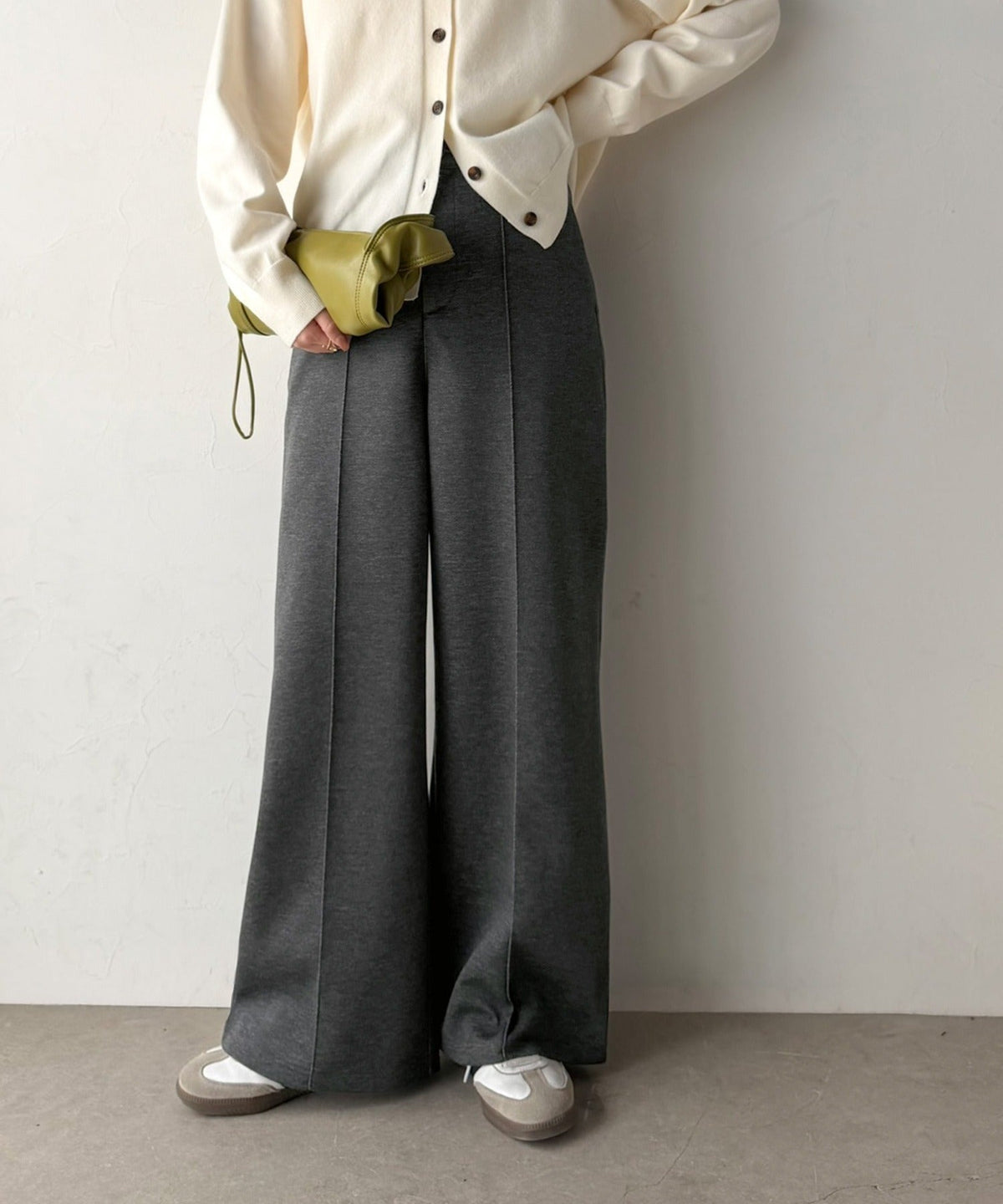 《ERIKOさん×クラシカルエルフコラボ》履くだけで美脚魅せ◎ 柔らかダンボールセンタープレスパンツ ce1015114