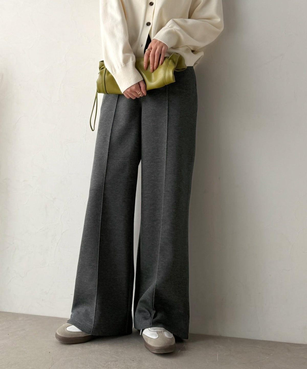 《ERIKOさん×クラシカルエルフコラボ》履くだけで美脚魅せ◎ 柔らかダンボールセンタープレスパンツ ce1015114