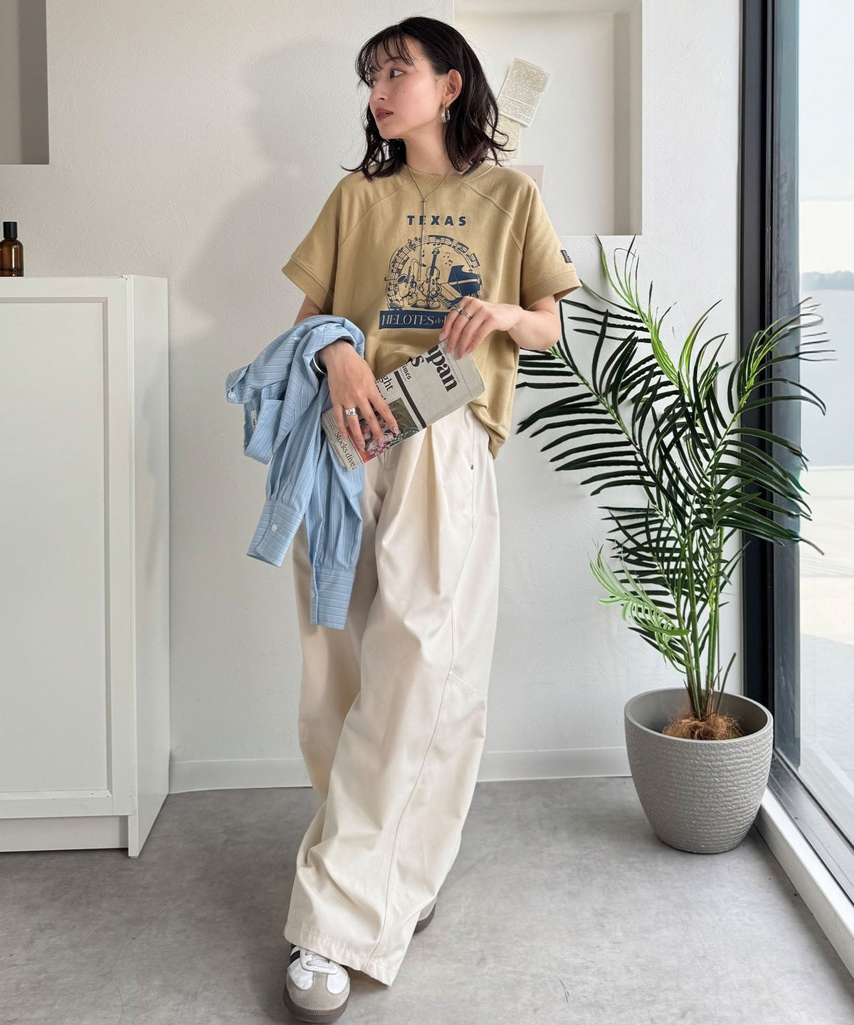 《JaVa ジャバコラボ》目を奪う、こなれ感。古着デザイン風ミュージックプリントTシャツ(半袖) jv1330086