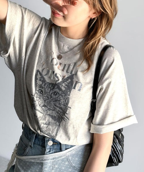 上品カジュアルを楽しむ。シルケット風アニマルTシャツ（半袖） ce1330029
