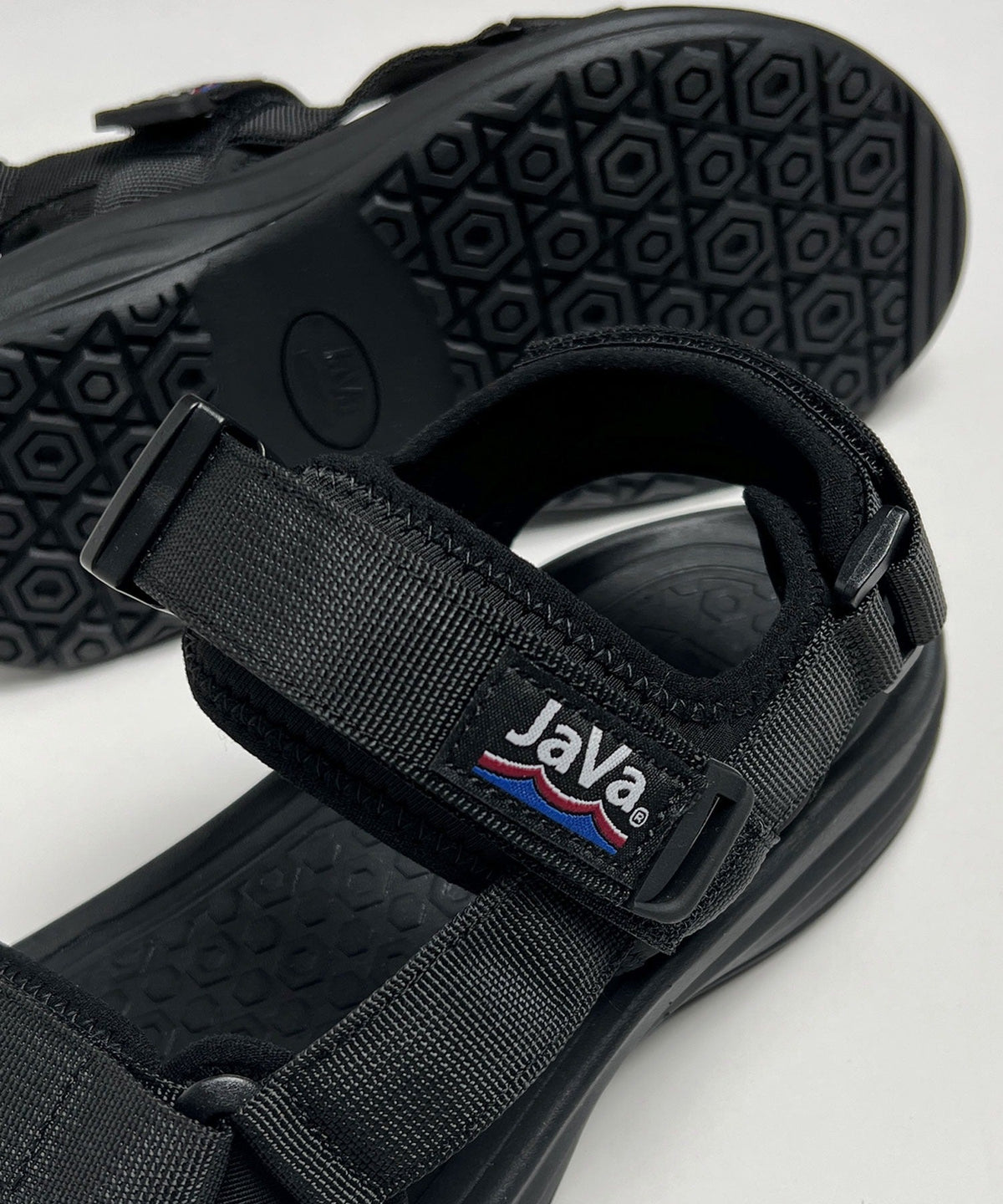 《Javaジャバコラボ》 フラットベルクロスポーツサンダル ストラップあり jv0849008