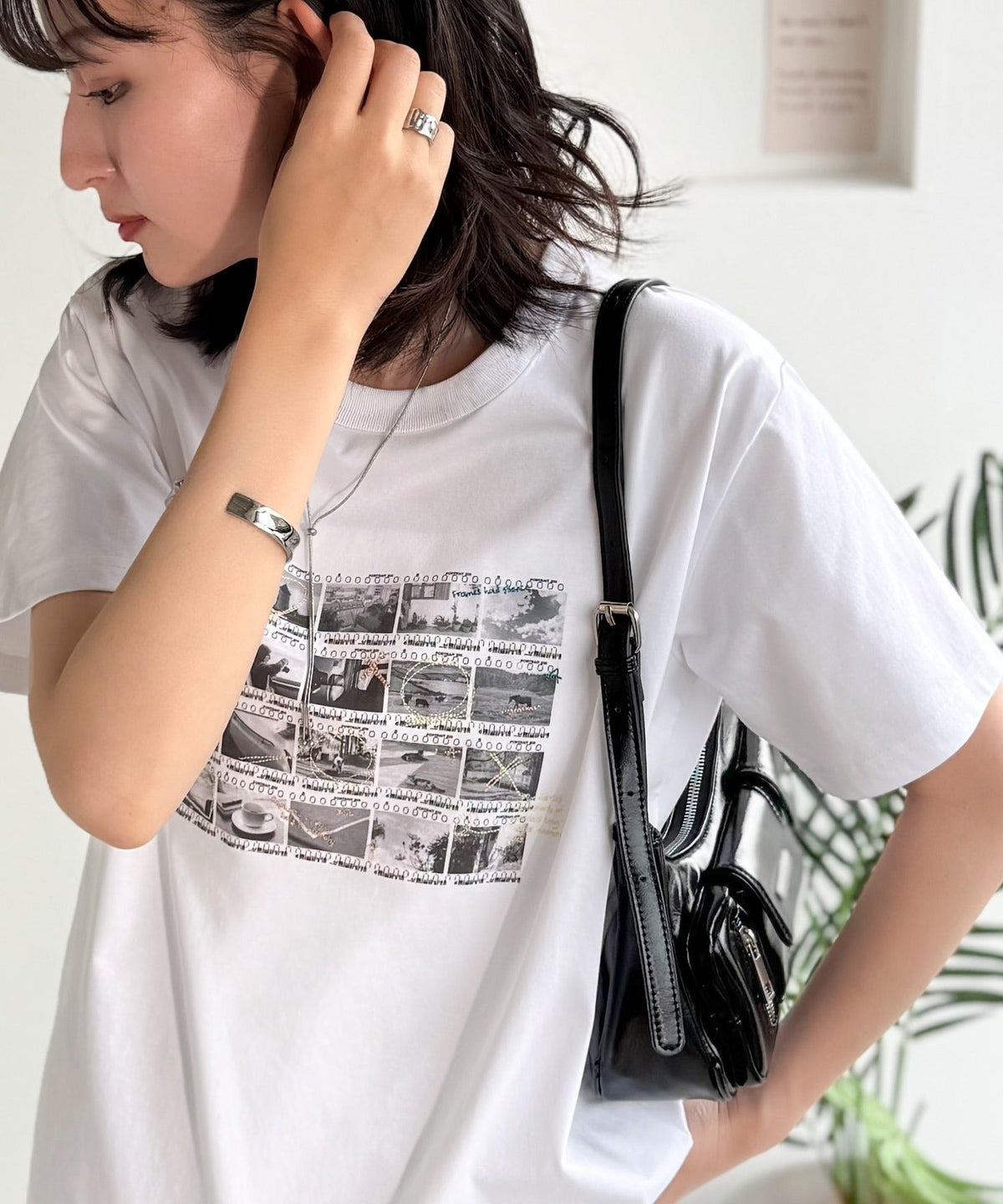 【接触冷感機能付き】ただのTシャツじゃ、終わらない。フィルムネガフォトプリント×ラクガキ刺繍Tシャツ（半袖） ce1260553