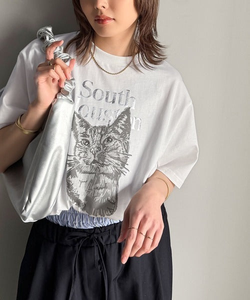 上品カジュアルを楽しむ。シルケット風アニマルTシャツ（半袖） ce1330029