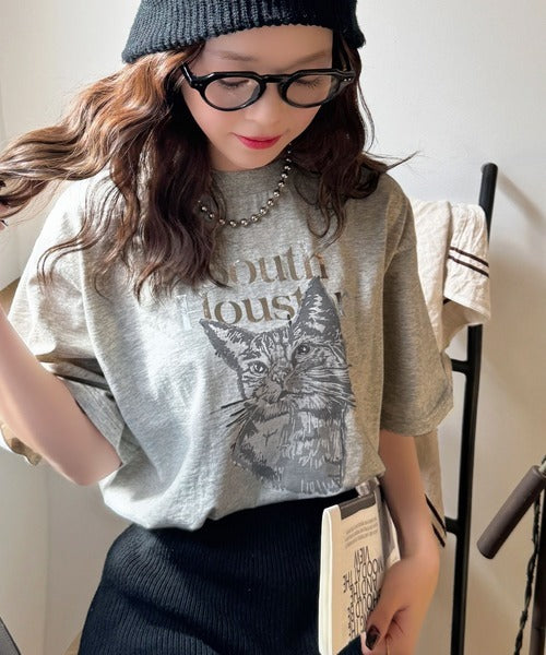 上品カジュアルを楽しむ。シルケット風アニマルTシャツ（半袖） ce1330029