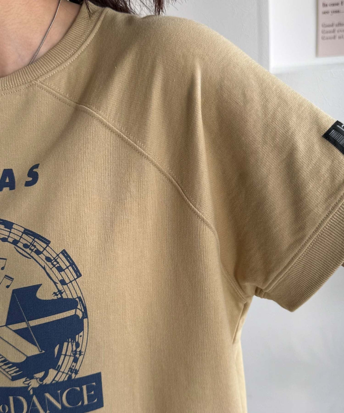 《JaVa ジャバコラボ》目を奪う、こなれ感。古着デザイン風ミュージックプリントTシャツ(半袖) jv1330086
