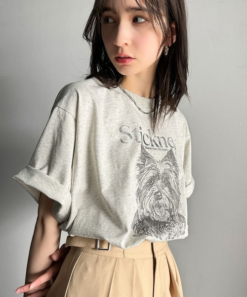 上品カジュアルを楽しむ。シルケット風アニマルTシャツ（半袖） ce1330029