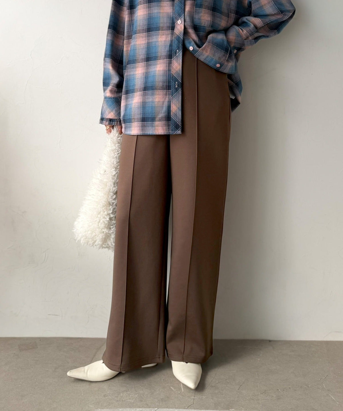 《ERIKOさん×クラシカルエルフコラボ》履くだけで美脚魅せ◎ 柔らかダンボールセンタープレスパンツ ce1015114