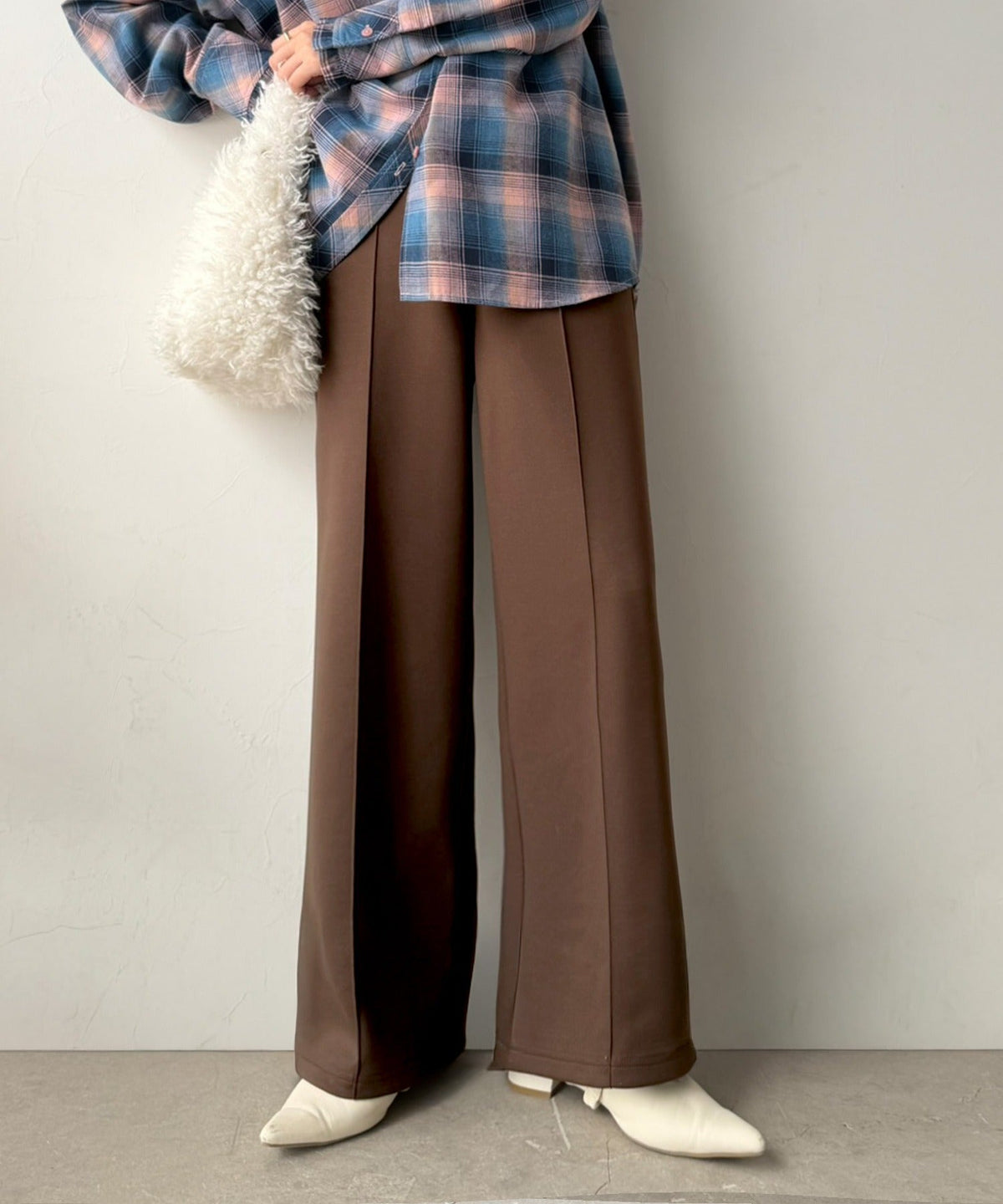 《ERIKOさん×クラシカルエルフコラボ》履くだけで美脚魅せ◎ 柔らかダンボールセンタープレスパンツ ce1015114