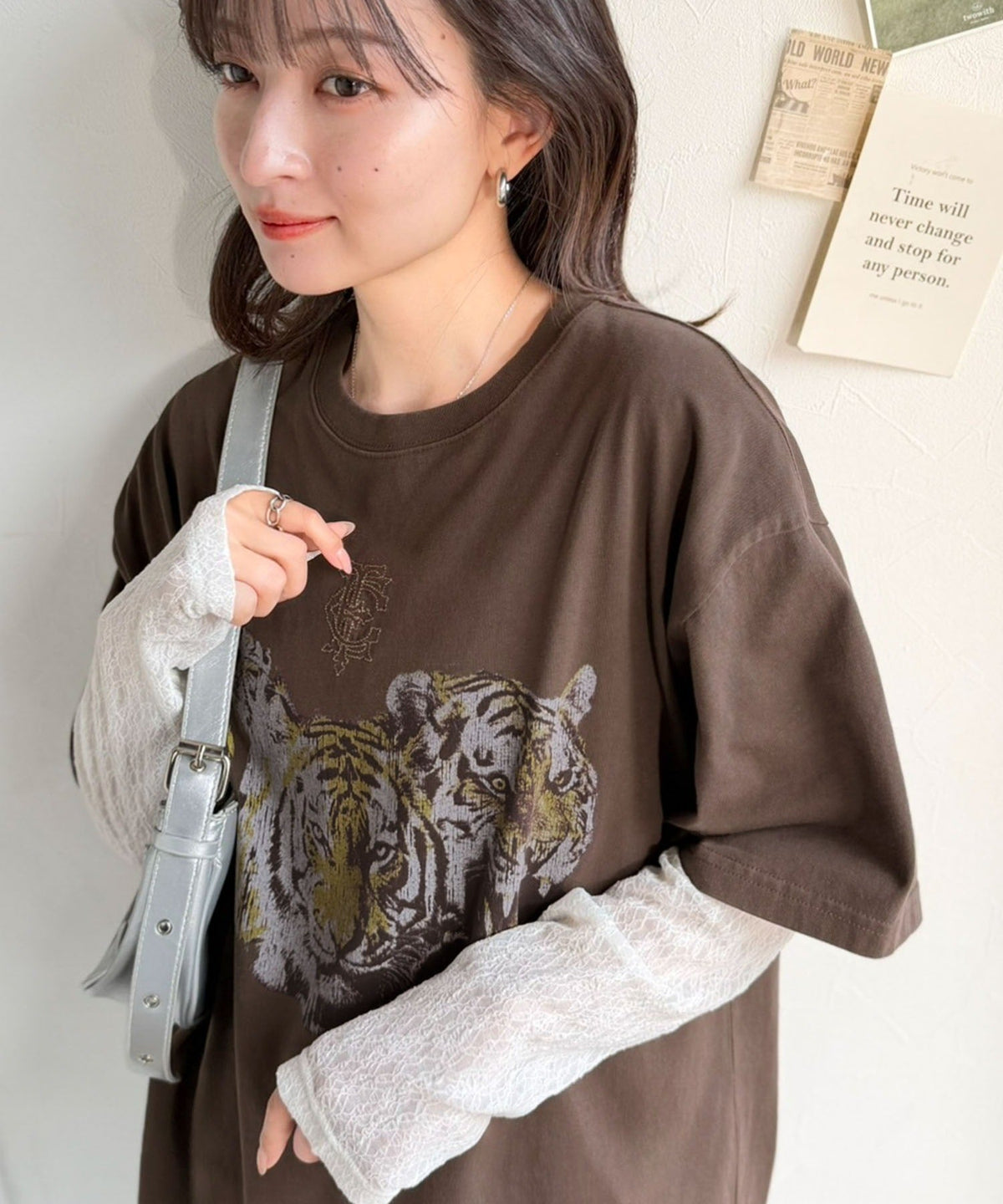 綿100％ ワンポイント刺繍入り ヴィンテージ グラフィックアソートTシャツ／Vintage Graphic Assorted T-Shirt co1320010