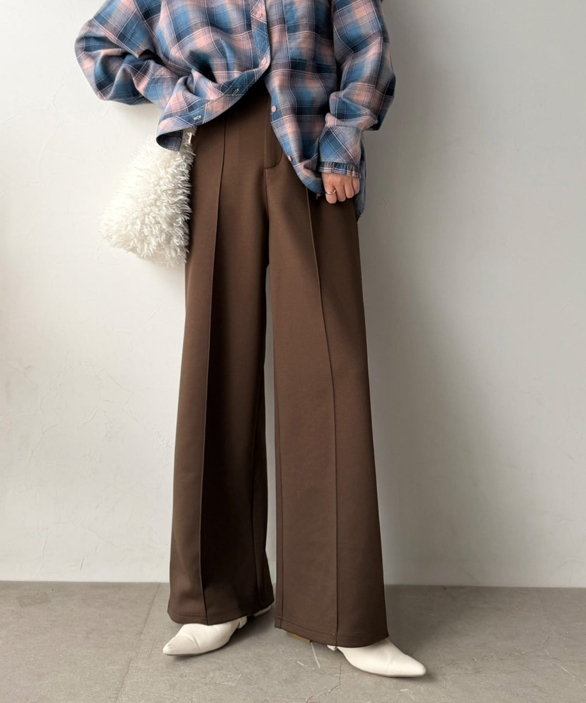 《ERIKOさん×クラシカルエルフコラボ》履くだけで美脚魅せ◎ 柔らかダンボールセンタープレスパンツ ce1015114