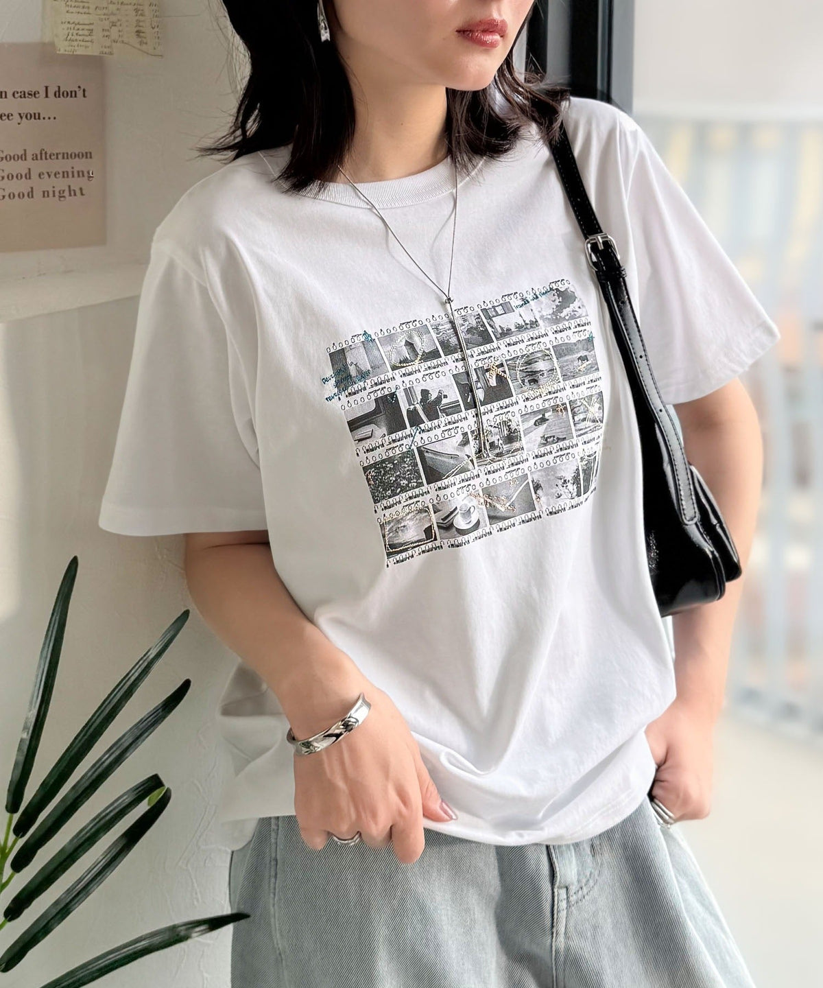 【接触冷感機能付き】ただのTシャツじゃ、終わらない。フィルムネガフォトプリント×ラクガキ刺繍Tシャツ（半袖） ce1260553