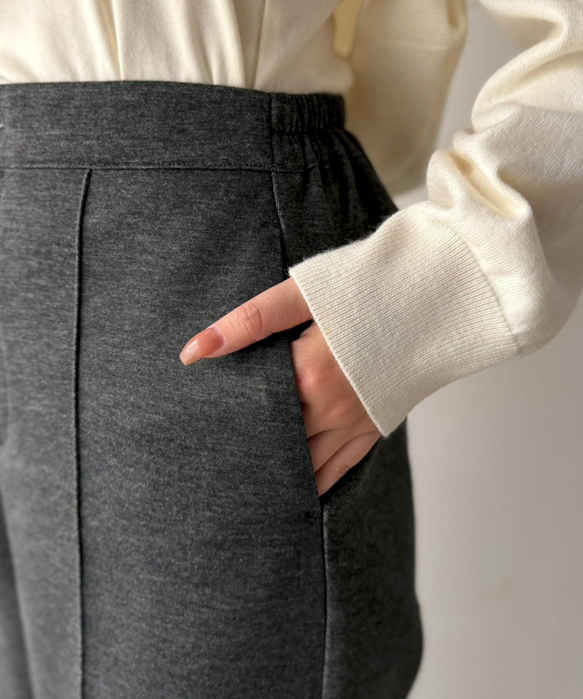 《ERIKOさん×クラシカルエルフコラボ》履くだけで美脚魅せ◎ 柔らかダンボールセンタープレスパンツ ce1015114