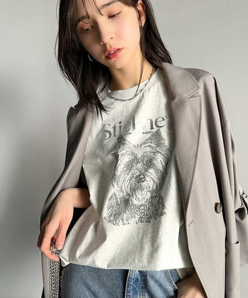 上品カジュアルを楽しむ。シルケット風アニマルTシャツ（半袖） ce1330029
