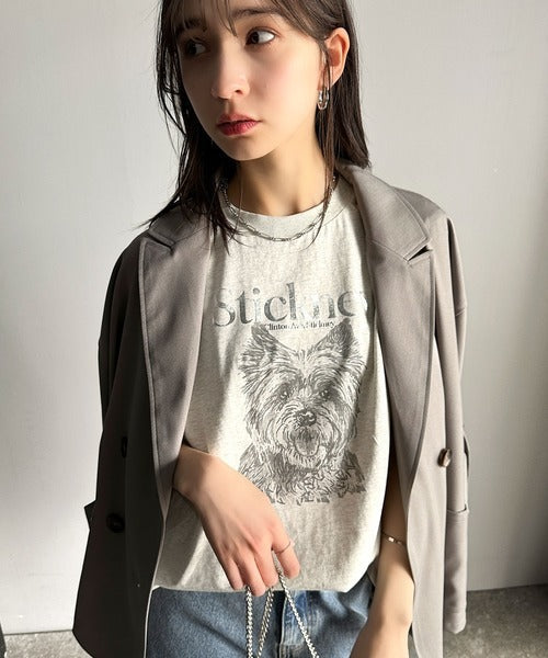上品カジュアルを楽しむ。シルケット風アニマルTシャツ（半袖） ce1330029