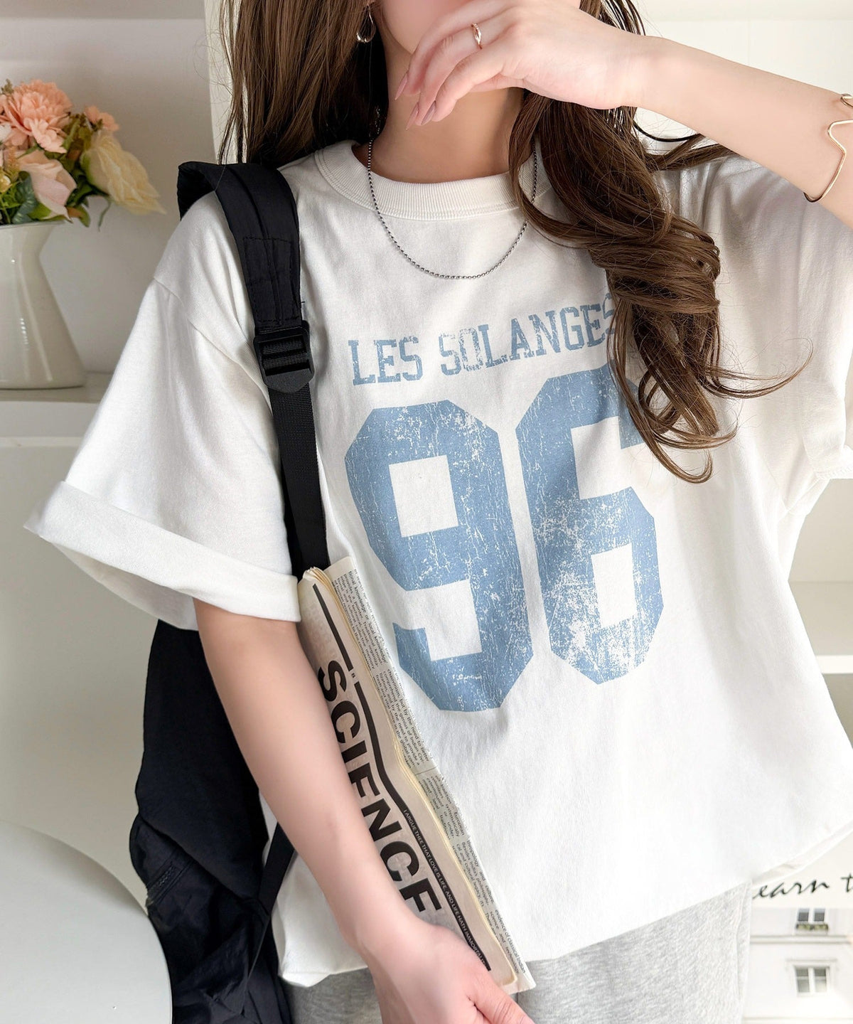 《JaVaジャバコラボ》大人のカジュアルスタイルを格上げ。綿100%ナンバリングTシャツ (半袖) jv1330096