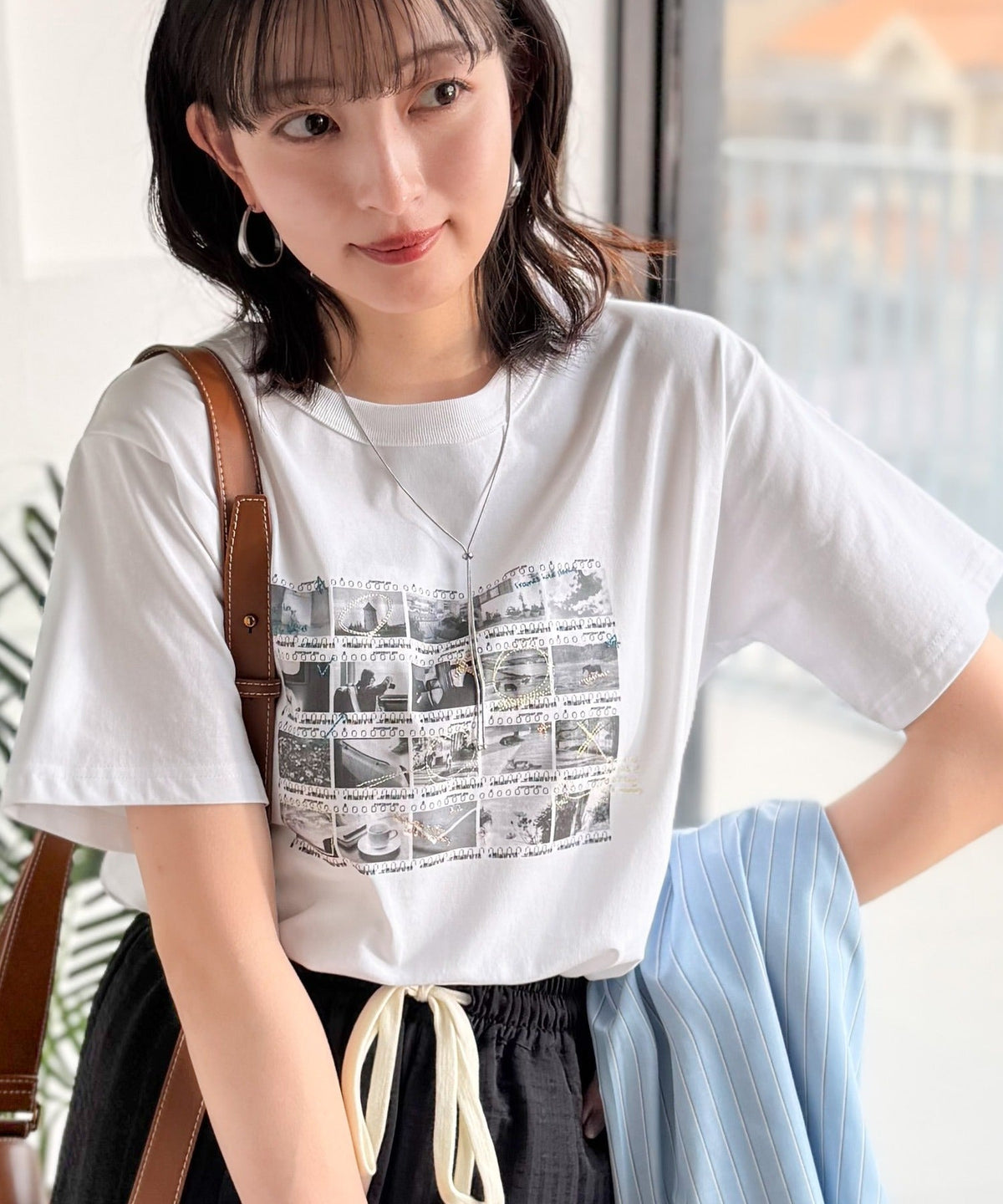 【接触冷感機能付き】ただのTシャツじゃ、終わらない。フィルムネガフォトプリント×ラクガキ刺繍Tシャツ（半袖） ce1260553