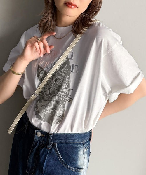 上品カジュアルを楽しむ。シルケット風アニマルTシャツ（半袖） ce1330029