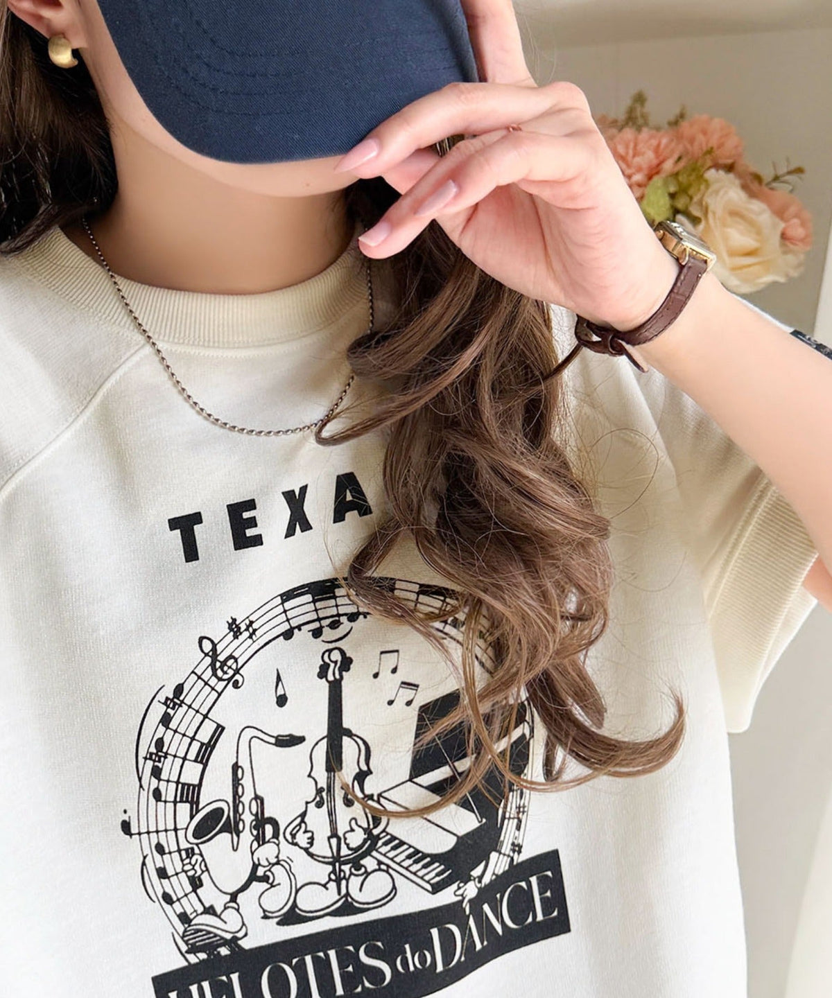 《JaVa ジャバコラボ》目を奪う、こなれ感。古着デザイン風ミュージックプリントTシャツ(半袖) jv1330086