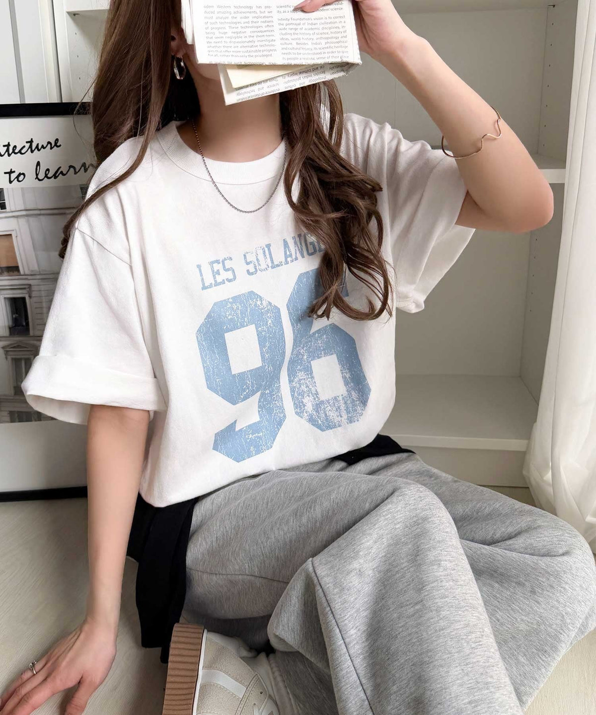 《JaVaジャバコラボ》大人のカジュアルスタイルを格上げ。綿100%ナンバリングTシャツ (半袖) jv1330096