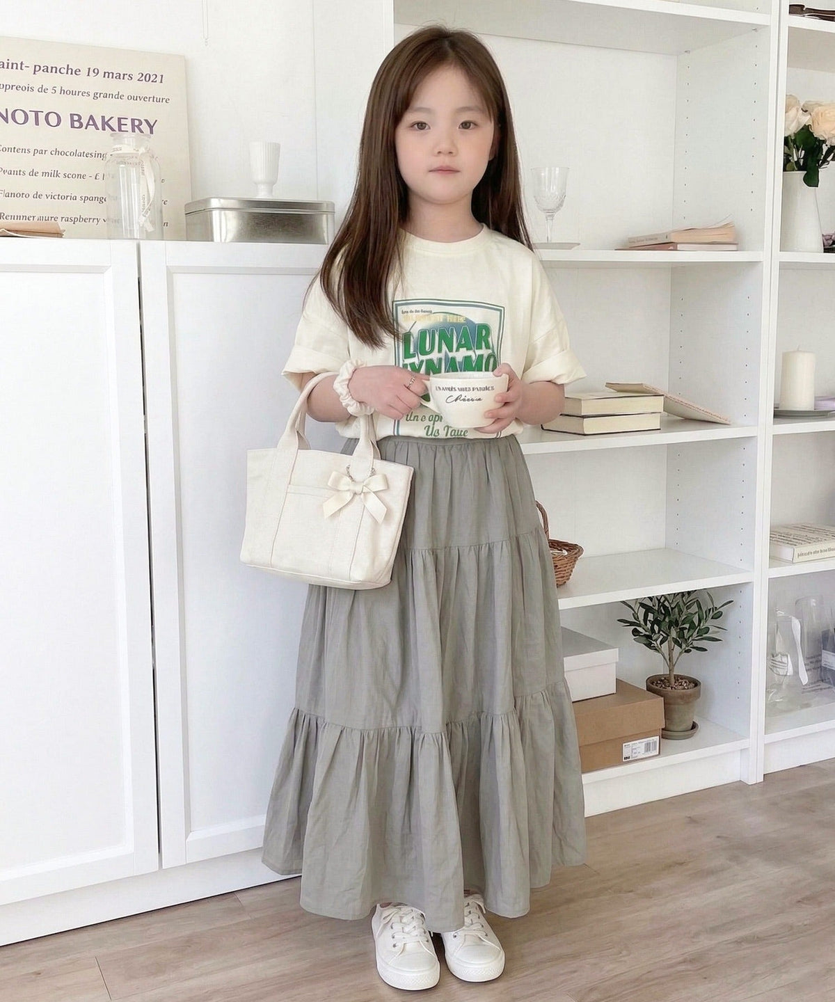 【キッズ】《JaVaジャバ コラボ》綿100％親子リンクコーデも楽しめる！こなれ感抜群のピグメントT。JAVAピグメントツアーロゴビッグTシャツ jk1029024