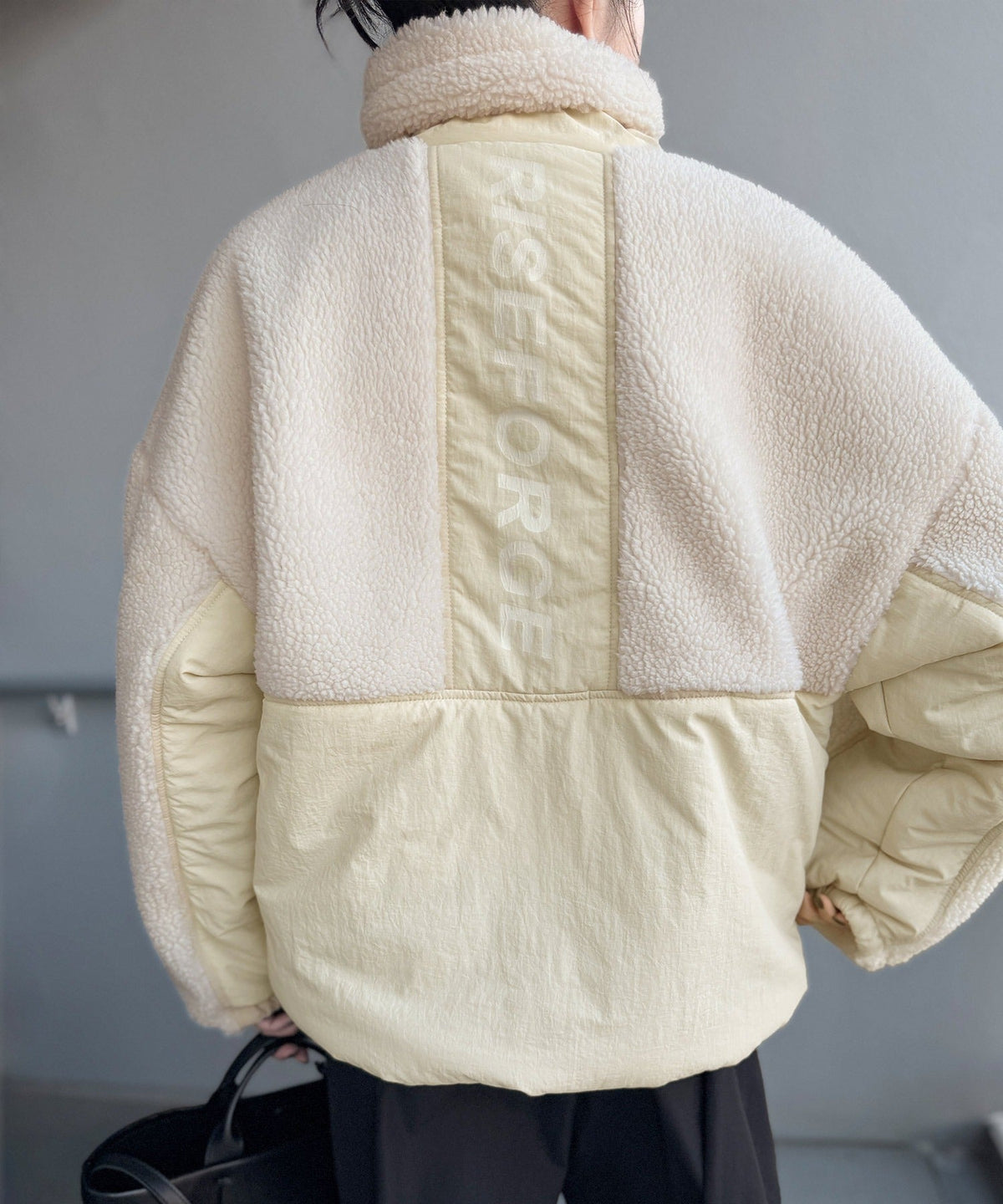 《MAIKOさん×クラシカルエルフコラボ》【親子リンクコーデ可】異素材コンビが魅せる旬のアクティブモード。ボア×ナイロンポケットデザインアウトドアブルゾン ce1010655