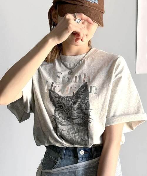 上品カジュアルを楽しむ。シルケット風アニマルTシャツ（半袖） ce1330029