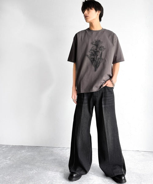Vintage Washed Side-Zip Denim／サイドジップ綿100％ヴィンテージウォッシュプデニム co1150002