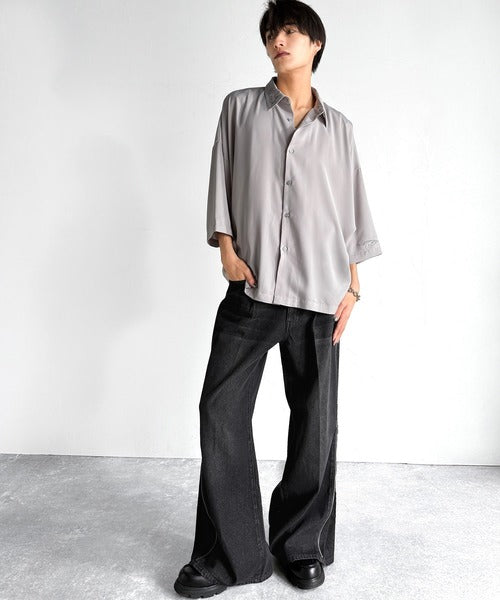 Vintage Washed Side-Zip Denim／サイドジップ綿100％ヴィンテージウォッシュプデニム co1150002