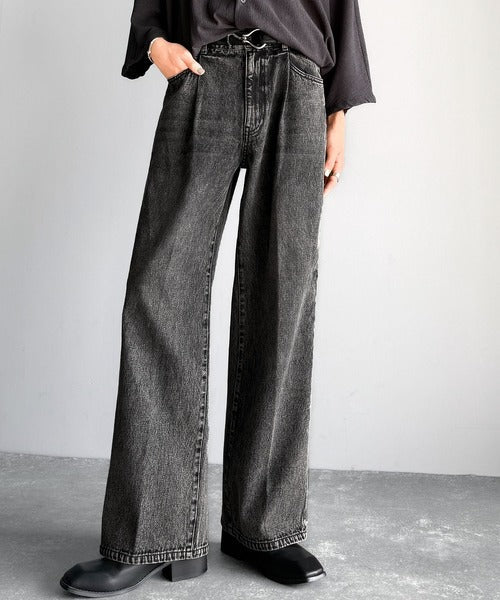 Vintage Washed Side-Zip Denim／サイドジップ綿100％ヴィンテージウォッシュプデニム co1150002