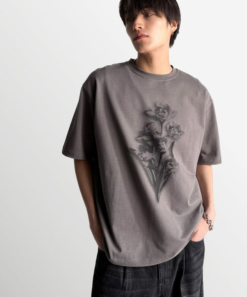 Flower Print Basic Fit T-Shirt／フラワー柄プリントベーシックフィットTシャツ co1150010