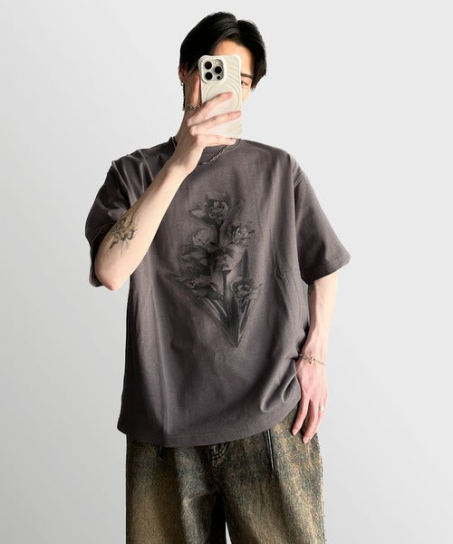 Flower Print Basic Fit T-Shirt／フラワー柄プリントベーシックフィットTシャツ co1150010