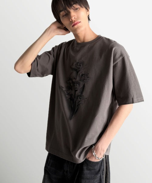 Flower Print Basic Fit T-Shirt／フラワー柄プリントベーシックフィットTシャツ co1150010