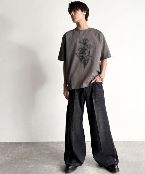 Flower Print Basic Fit T-Shirt／フラワー柄プリントベーシックフィットTシャツ co1150010