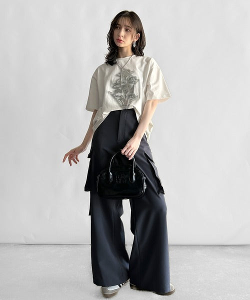 Flower Print Basic Fit T-Shirt／フラワー柄プリントベーシックフィットTシャツ co1150010