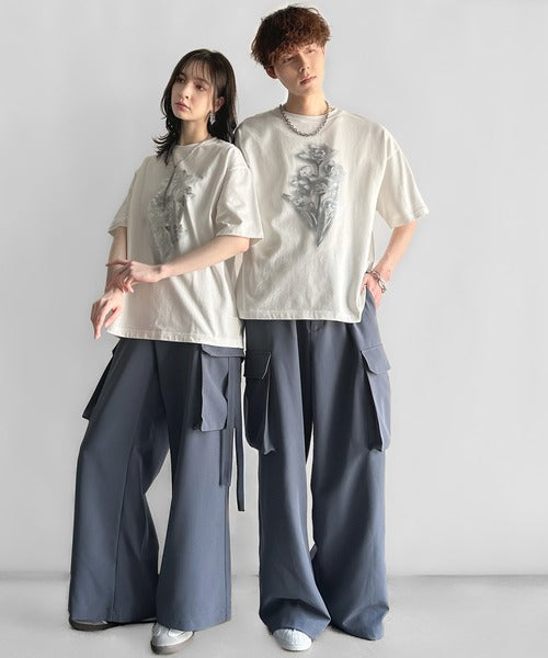 Flower Print Basic Fit T-Shirt／フラワー柄プリントベーシックフィットTシャツ co1150010