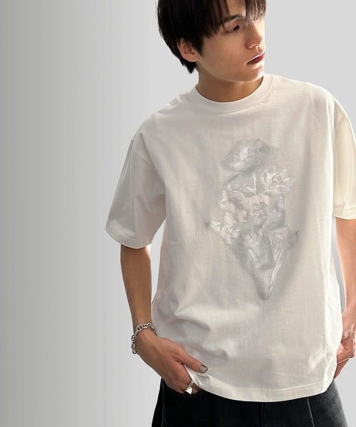 Flower Print Basic Fit T-Shirt／フラワー柄プリントベーシックフィットTシャツ co1150010