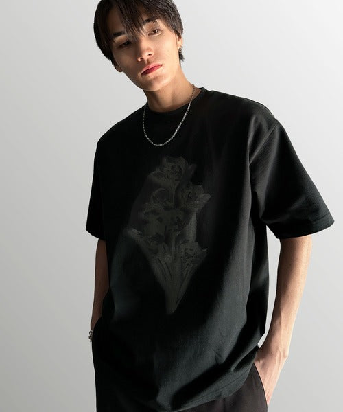 Flower Print Basic Fit T-Shirt／フラワー柄プリントベーシックフィットTシャツ co1150010