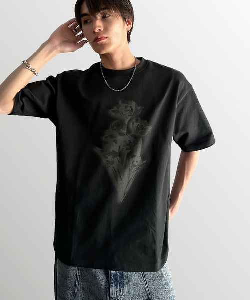 Flower Print Basic Fit T-Shirt／フラワー柄プリントベーシックフィットTシャツ co1150010