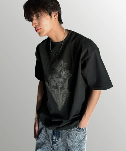 Flower Print Basic Fit T-Shirt／フラワー柄プリントベーシックフィットTシャツ co1150010
