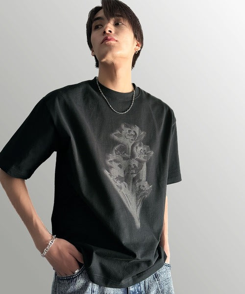 Flower Print Basic Fit T-Shirt／フラワー柄プリントベーシックフィットTシャツ co1150010