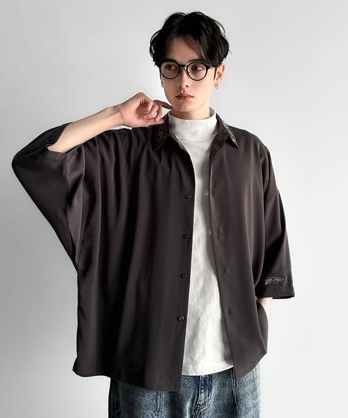 High Neck Short Sleeve 100% Cotton T-Shirt／ハイネックショートスリーブ綿100％Tシャツ co1150016