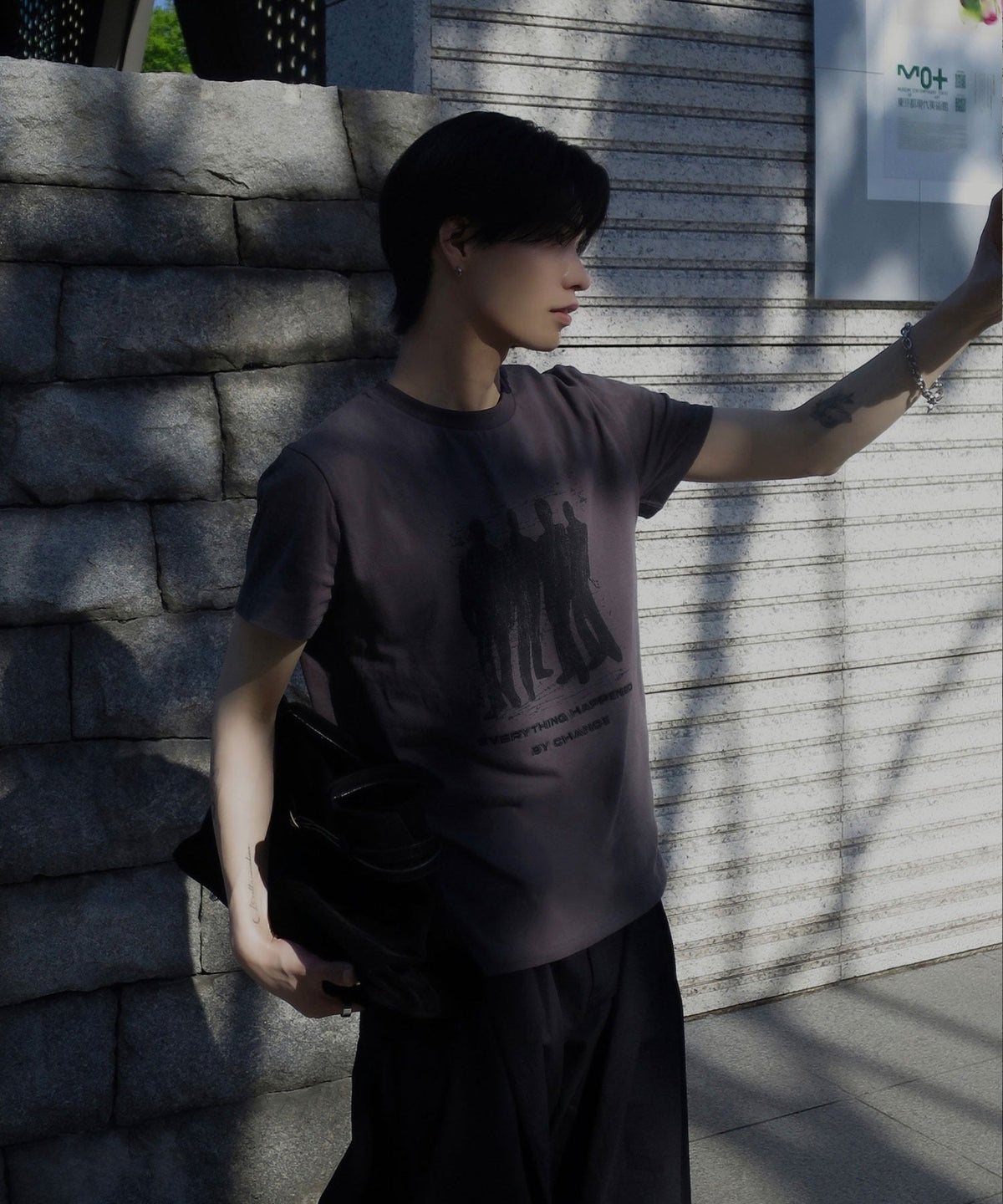 《Haruto×クラシカルエルフコラボ》綿100％メッセージ刺繍入りグラフィックTシャツ（半袖）/Embroidered Message Graphic T-Shirt co1010013
