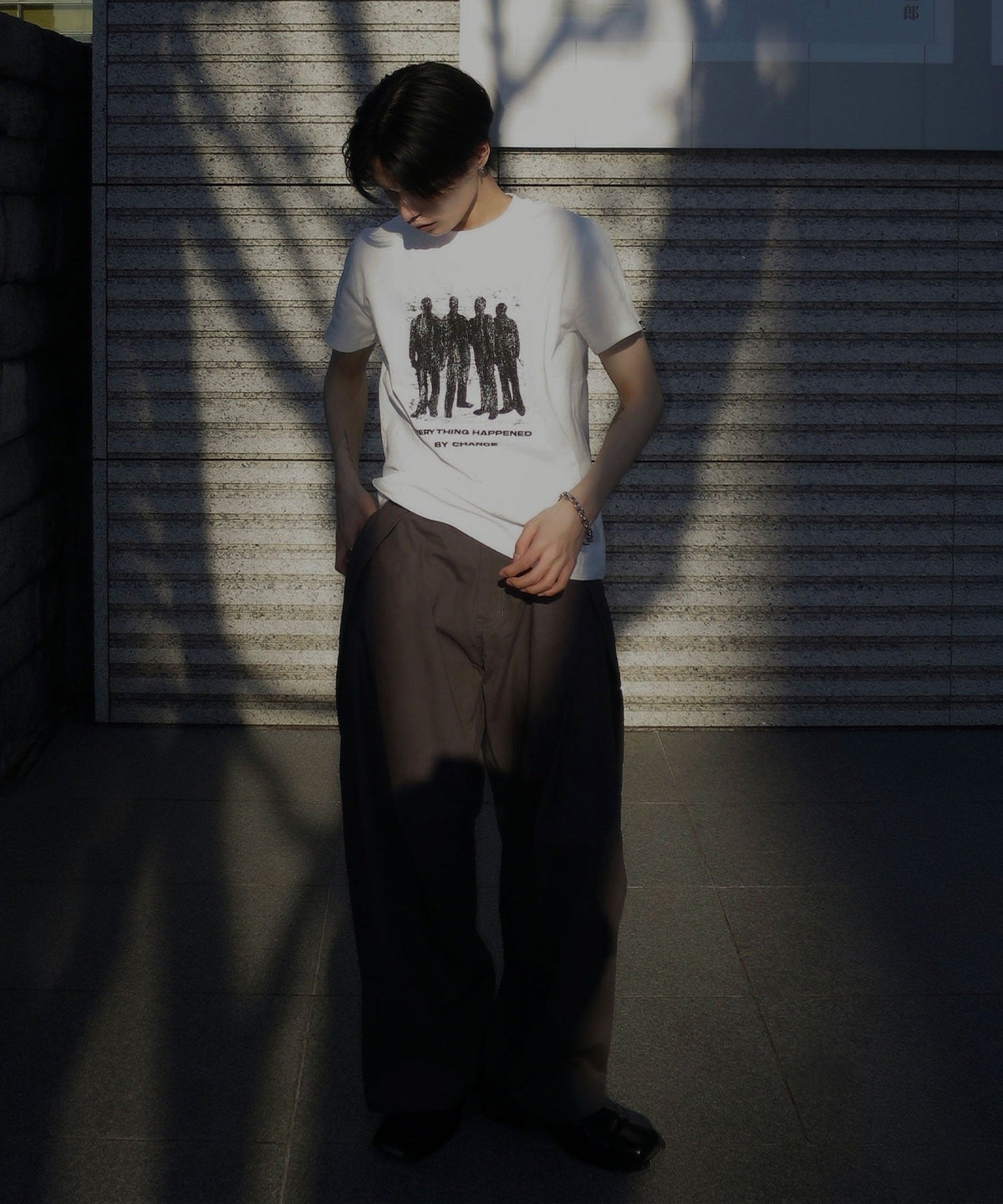 《Haruto×クラシカルエルフコラボ》綿100％メッセージ刺繍入りグラフィックTシャツ（半袖）/Embroidered Message Graphic T-Shirt co1010013