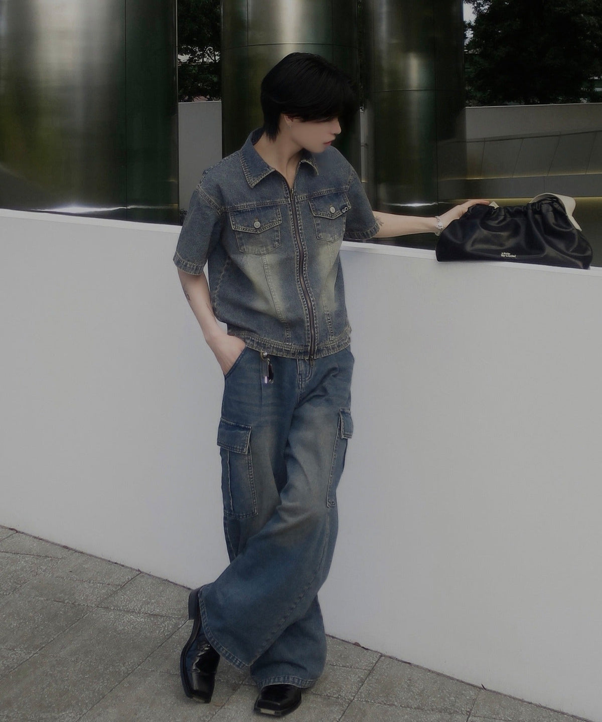 《Haruto×クラシカルエルフコラボ》ストリートとヴィンテージの交差点。ヴィンテージウォッシュカーゴポケットデニム/Vintage-Wash Cargo Pocket Denim co1010017